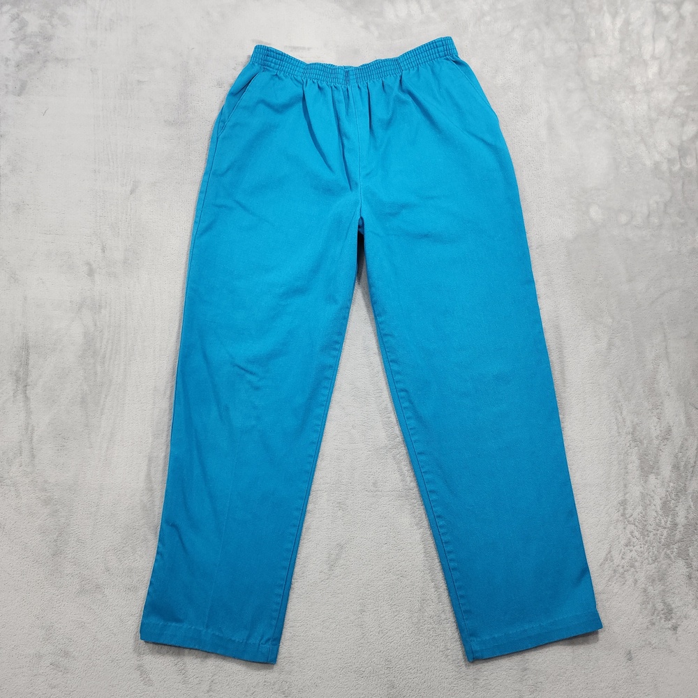 Vintage We III Pants Womens XL Blue Pull On High Rise Tapered Relaxed Comfort